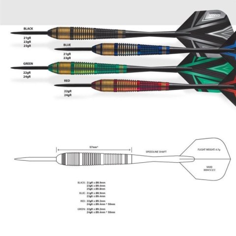 Rzutki Harrows Vivid Steeltip HS-TNK-000013781