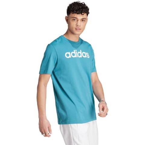 Koszulka adidas Essentials Single Jersey Linear Embroidered Logo Tee M IJ8655