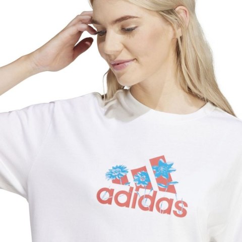 Koszulka damska adidas Flower Pack Badge of Sport biała IT1421