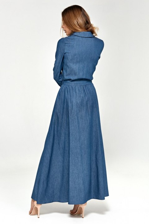 Sukienka maxi z długim rękawem S93 Jeans - Nife