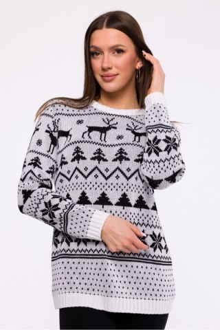 Sweter Damski Model MXS09 White - Moe