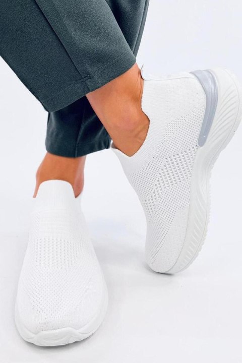 Buty sportowe skarpetkowe SUARE WHITE - Inello