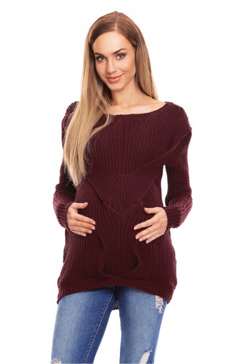 Sweter Ciążowy Model 40029 Bordo - PeeKaBoo