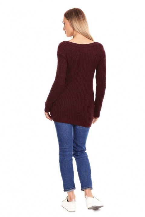 Sweter Ciążowy Model 40029 Bordo - PeeKaBoo