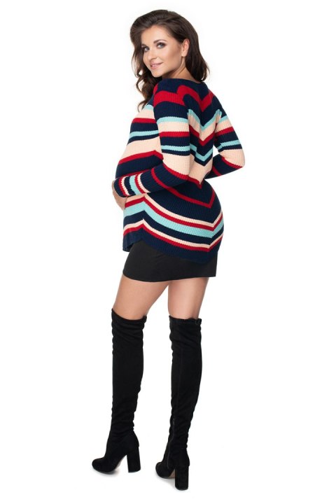 Sweter Ciążowy Model 40032 Navy - PeeKaBoo