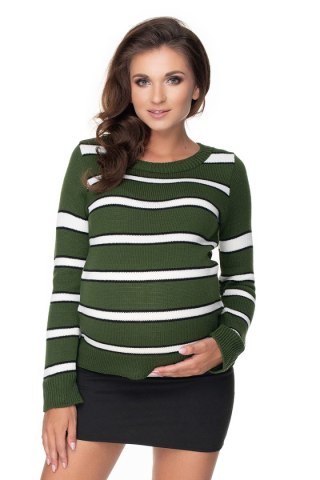 Sweter Ciążowy Model 40044 Khaki - PeeKaBoo