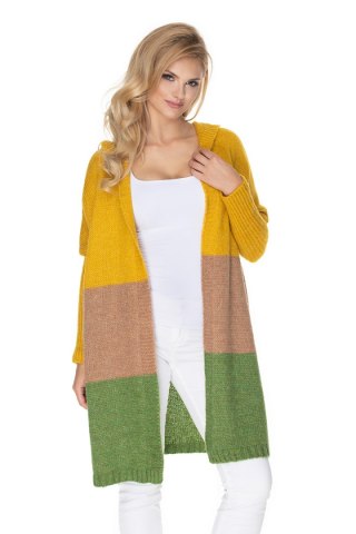 Sweter Kardigan Model 30069 Musztard/Green - PeeKaBoo