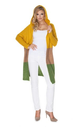 Sweter Kardigan Model 30069 Musztard/Green - PeeKaBoo