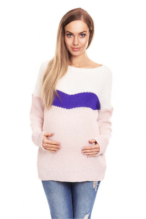 Sweter Ciążowy Model 40023 Powder Pink - PeeKaBoo