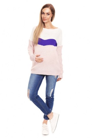 Sweter Ciążowy Model 40023 Powder Pink - PeeKaBoo