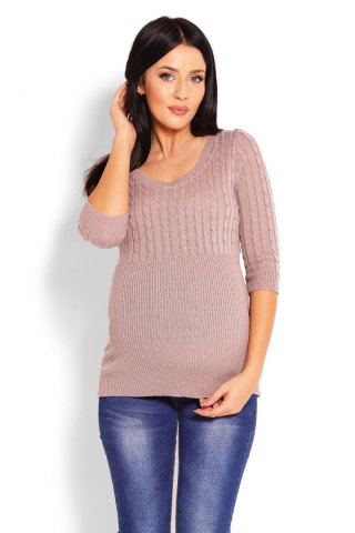 Sweter Damski Model 70008C Cappuccino - PeeKaBoo