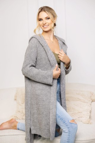 Sweter Kardigan Model 70043 Grey - PeeKaBoo