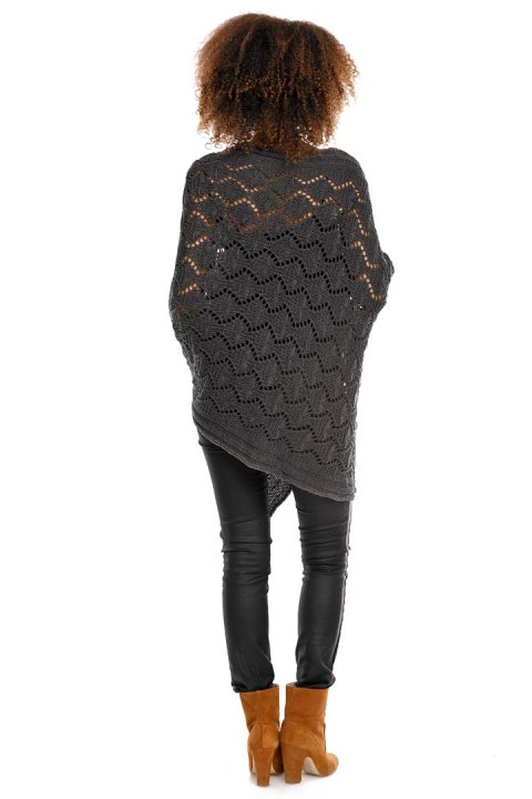 Sweter Poncho model 30012C Graphit - PeeKaBoo