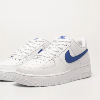 Buty NIKE Air Force 1 - Białe - White Hyper Royal