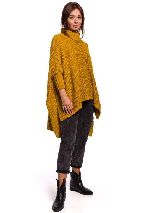 Sweter Ponczo Model BK049 Honey - BE Knit