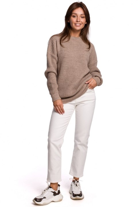 Sweter Damski Model BK052 Cappuccino - BE Knit