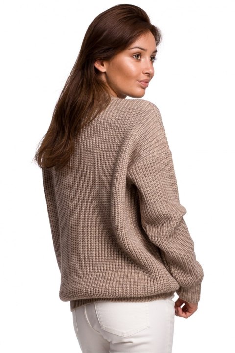 Sweter Damski Model BK052 Cappuccino - BE Knit