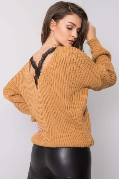 Sweter Damski Model TW-SW-BI-19710.11 Camel - Och Bella