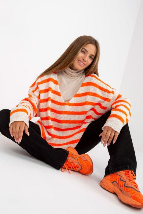 Sweter Damski Model TW-SW-BI-M59.25 Orange - Och Bella