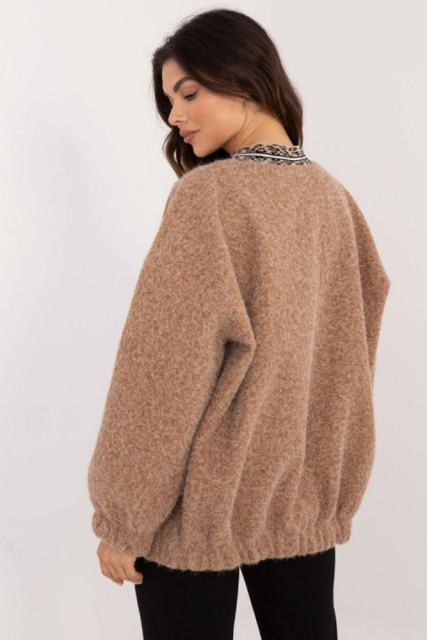 Sweter Kardigan Model DHJ-NA-A8500.11P Camel - Italy Moda