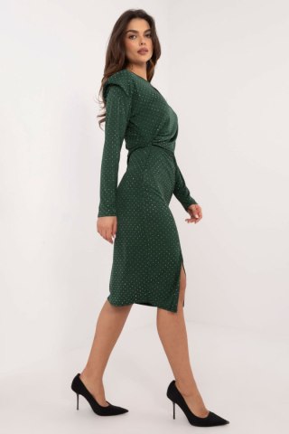 Sukienka-DHJ-SK-18206.67 Dark Green - Italy Moda