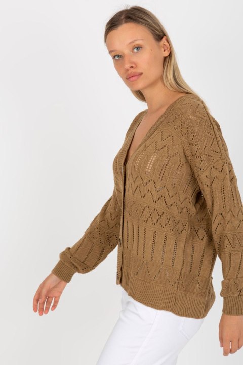 Sweter Damski Model LC-SW-8022.04P Dark Beige - Rue Paris