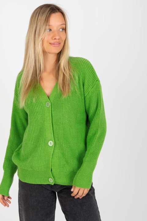 Sweter Kardigan Model LC-SW-0321.06X Light Green - Rue Paris