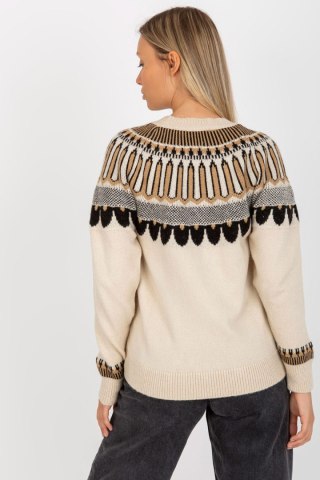 Sweter Damski Model LC-SW-0342.06X Beige - Rue Paris