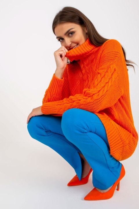 Sweter Damski Model LC-SW-8015.25P Orange - Rue Paris