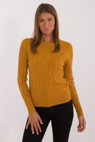 Sweter Damski Model AT-SW-2338-2.00 Dark Yellow - AT