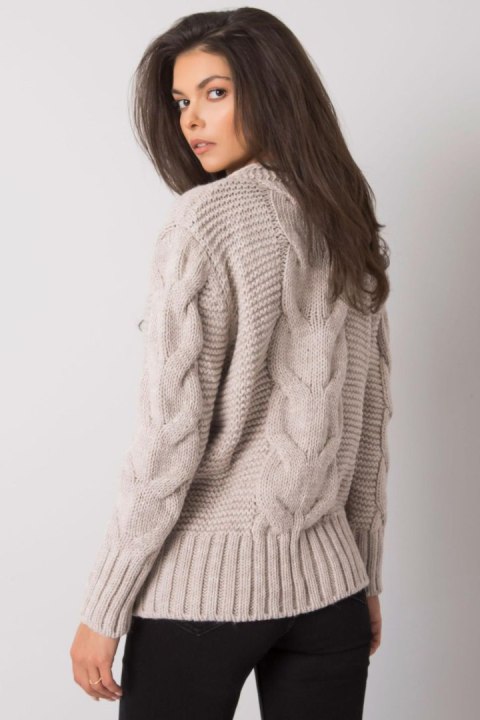 Sweter Damski Model LC-SW-A1.28X Beige - Rue Paris