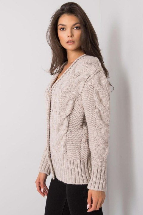 Sweter Damski Model LC-SW-A1.28X Beige - Rue Paris