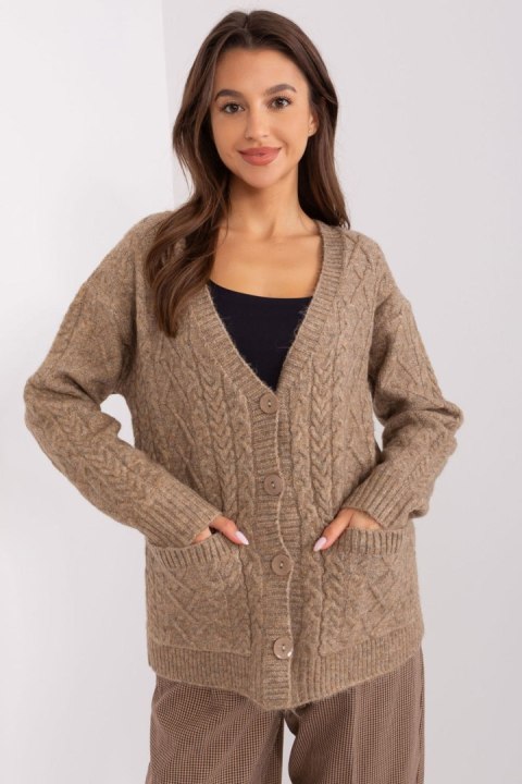 Sweter Damski Model AT-SW-2358.31 Dark Beige - AT