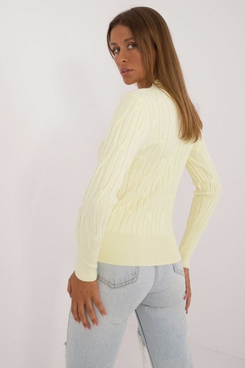 Sweter Damski Model AT-SW-2338-2.00 Light Yellow - AT