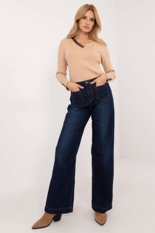 Spodnie Jeansowe Model D80016BD62456D283 Navy - Sublevel