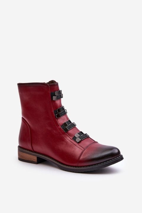 Botki Model Evalith ASA62-30 Bordo - Step in style