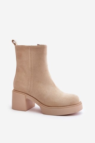 Botki Model Meriluna YK39P Light Beige - Step in style