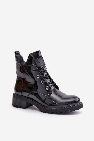 Botki Model Vinceza 58136 Black Lakier - Step in style