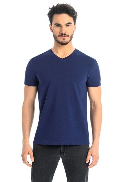 T-shirt Męski Model Dany V 1503 Navy - Teyli