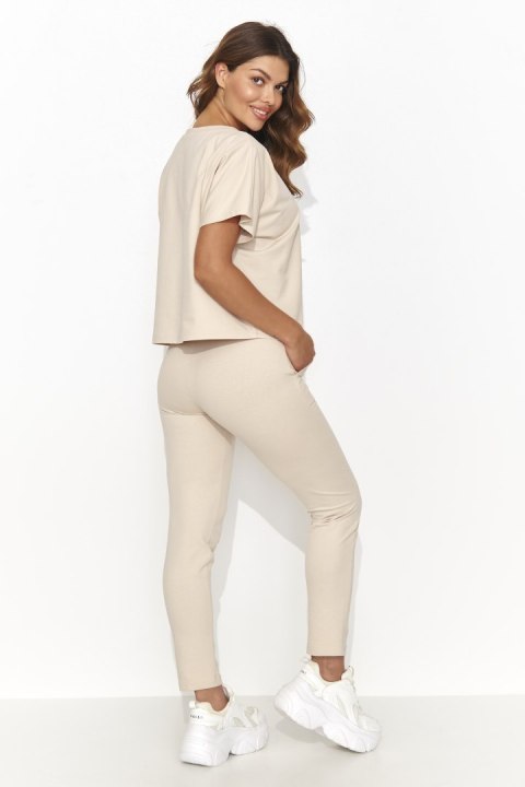 Spodnie Komplet Model NU472 Light Beige - Numinou Spodnie Komplet Model NU472 Light Beige - Numinou