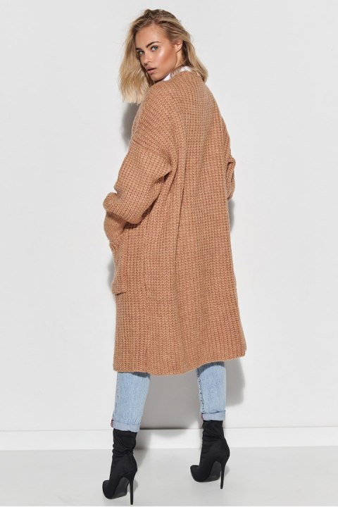 Sweter Kardigan Model S101 Camel - Makadamia Hurtownia odzieży on-line, moda damska, bielizna i obuwie dla kobiet - Matterhorn.p