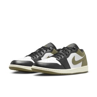 Air Jordan 1 Low- 553558-092, Czarny Zielony