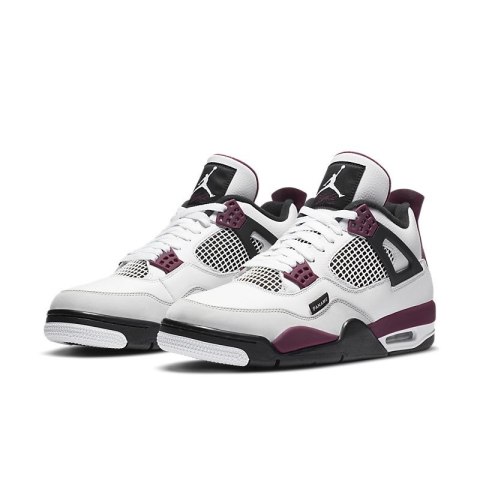 Air Jordan 4 CZ5624-100, Białe z Burgundowym Akcentem