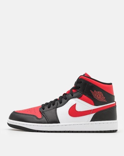 NIKE Air Jordan 1 Mid -554724-122, Czarne Czerwone