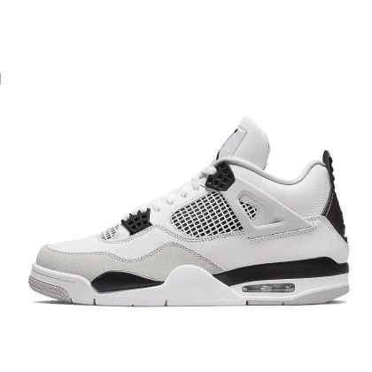 NIKE Air Jordan 4 Retro-408452-111, Szary Czarny