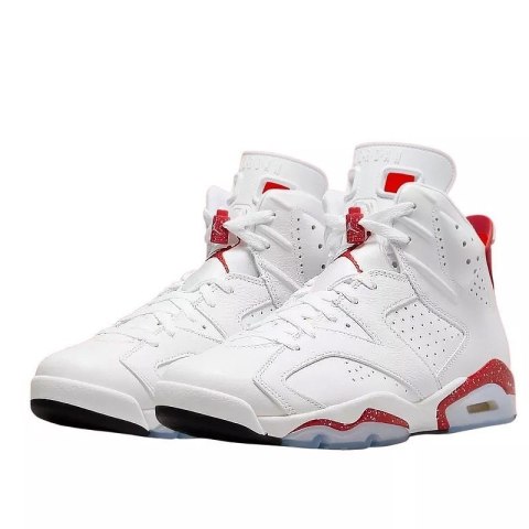 Buty NIKE Air Jordan 6 Red Oreo - Białe CT8529-162