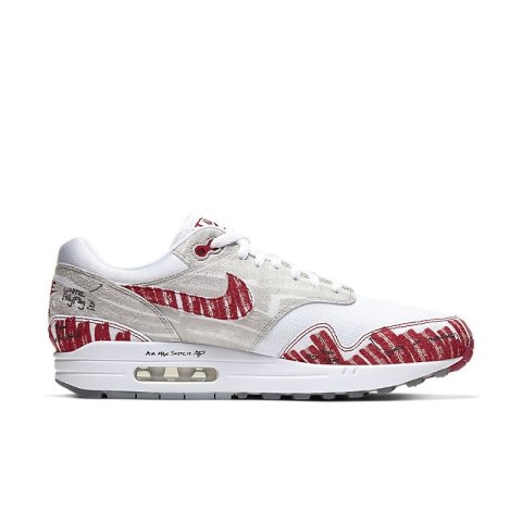 Nike Air Max 1 (87) - CJ4286-101, Biały Czerwony