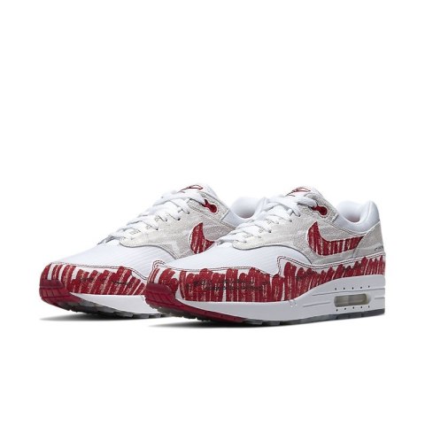 Nike Air Max 1 (87) - CJ4286-101, Biały Czerwony
