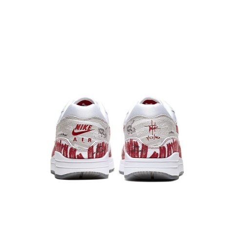 Nike Air Max 1 (87) - CJ4286-101, Biały Czerwony