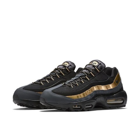 Nike Air Max 95 538416-007, Czarne ze Złotym Akcentem